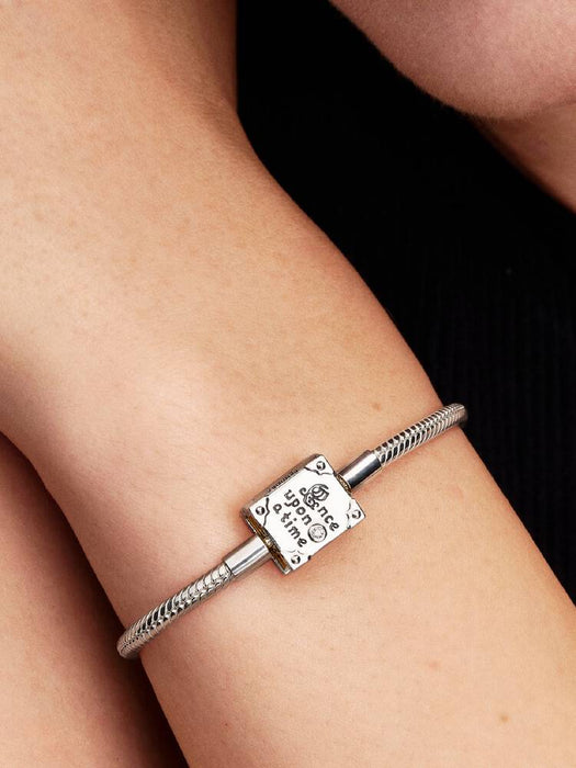 Pandora Disney Princess Storybook Lab-grown Diamond Snake Chain Bracelet 14KI Gold Plating & Sterling Silver