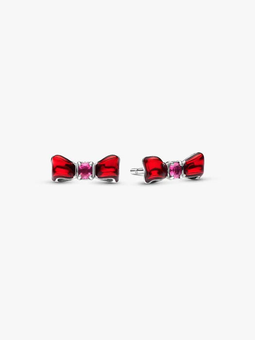 Pandora Disney Snow White Bow Stud Earrings Sterling Silver