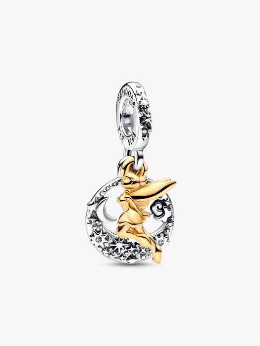 Pandora Disney Tinker Bell Celestial Night Dangle Charm Sterling Silver and 14k Gold