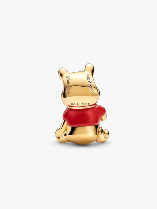 Pandora Disney Winnie the Pooh Bear Charm 14k Gold Plating