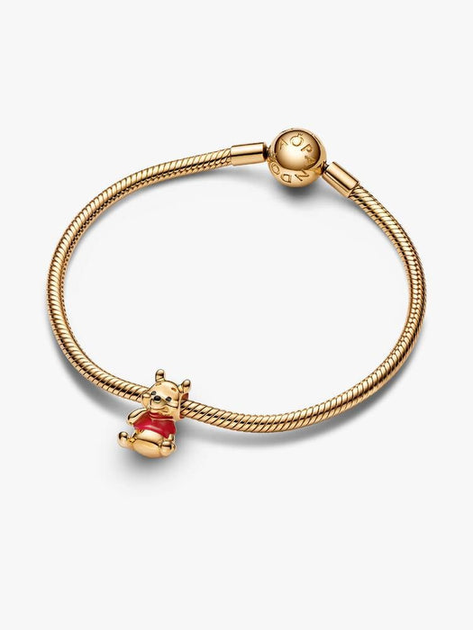 Pandora Disney Winnie the Pooh Bear Charm 14k Gold Plating