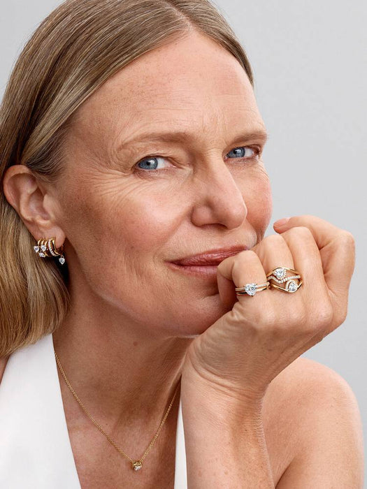 Pandora Double Band Heart Ring 14k Gold Plating