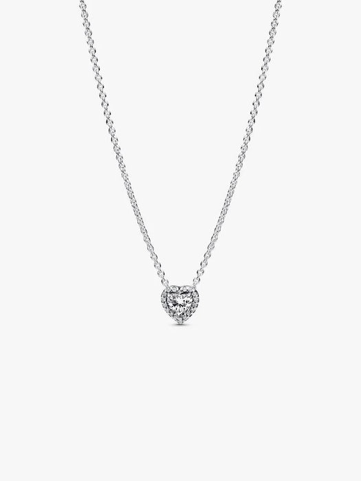 Pandora  Elevated Heart Necklace Sterling Silver