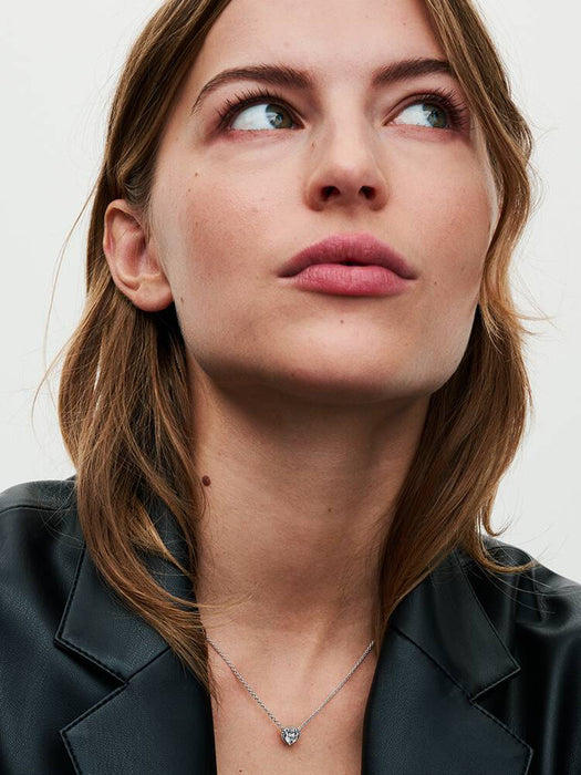 Pandora  Elevated Heart Necklace Sterling Silver