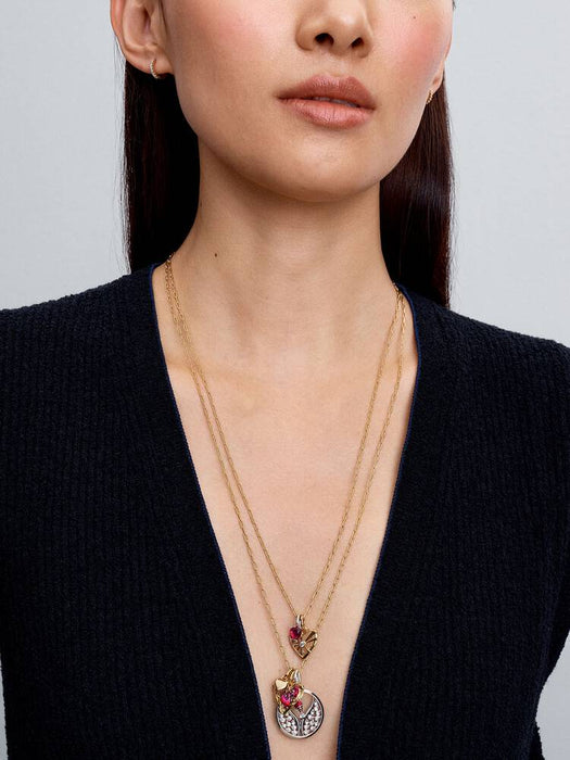 Pandora Elongated Link Chain Necklace 14k Gold Plating