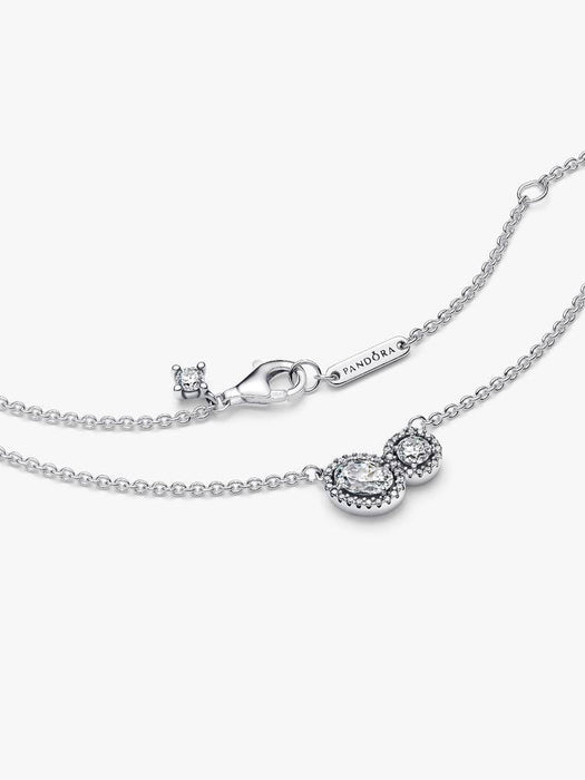 Pandora Embracing Halo Necklace Sterling Silver