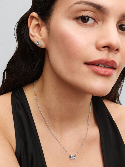 Pandora Embracing Halo Necklace Sterling Silver