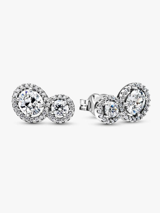 Pandora Embracing Halo Stud Earrings Sterling Silver