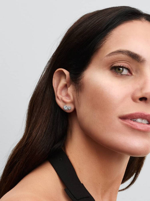 Pandora Embracing Halo Stud Earrings Sterling Silver