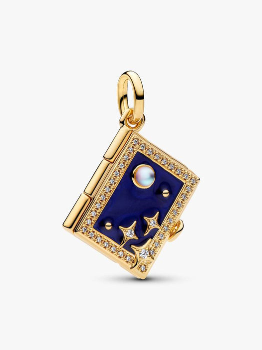 Pandora Engravable Magic Book Dangle Charm 14k Gold Plating