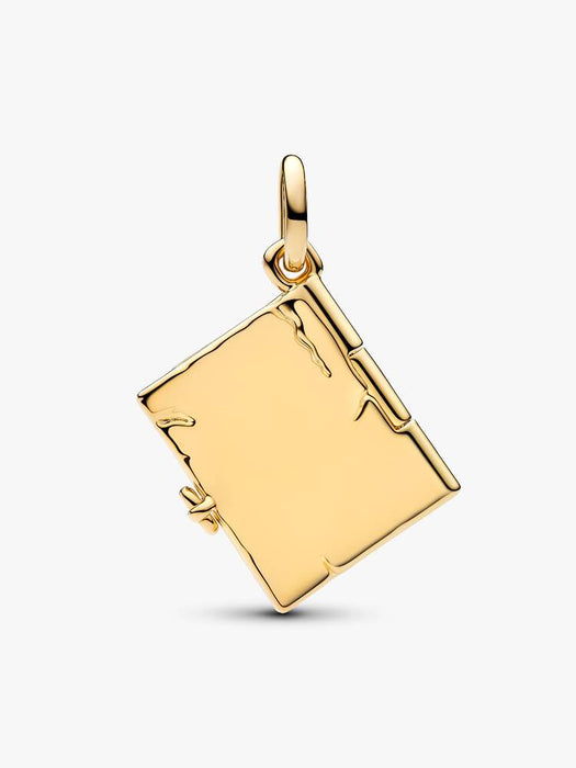 Pandora Engravable Magic Book Dangle Charm 14k Gold Plating