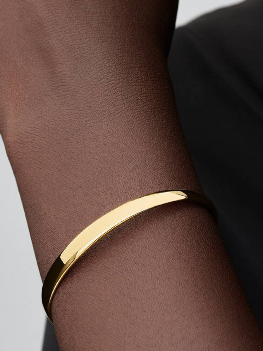 Pandora Engravable Open Bangle 14k Gold Plating