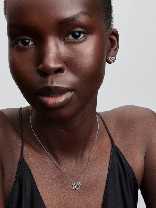 Pandora Entwined Heart & Butterfly Pendant Necklace Sterling Silver