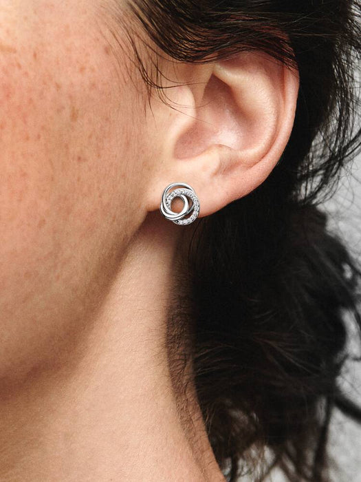 Pandora Family Always Encircled Stud Earrings Sterling Silver