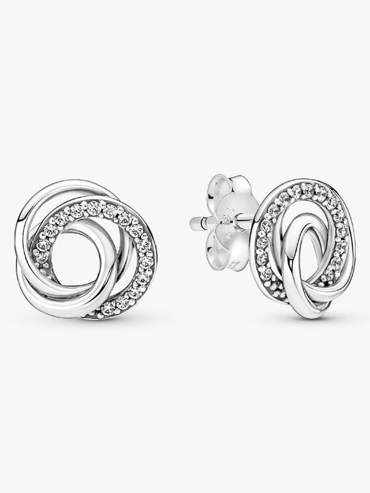 Pandora Family Always Encircled Stud Earrings Sterling Silver