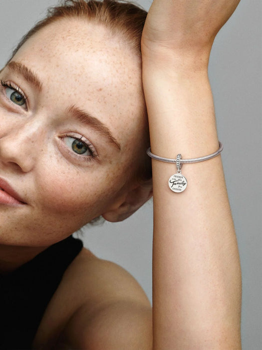 Pandora Friends Are Family Dangle Charm Sterling silver