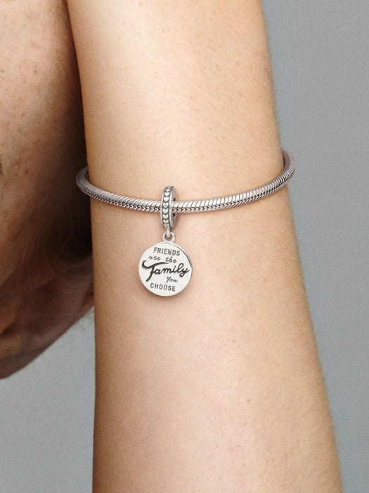 Pandora Friends Are Family Dangle Charm Sterling silver