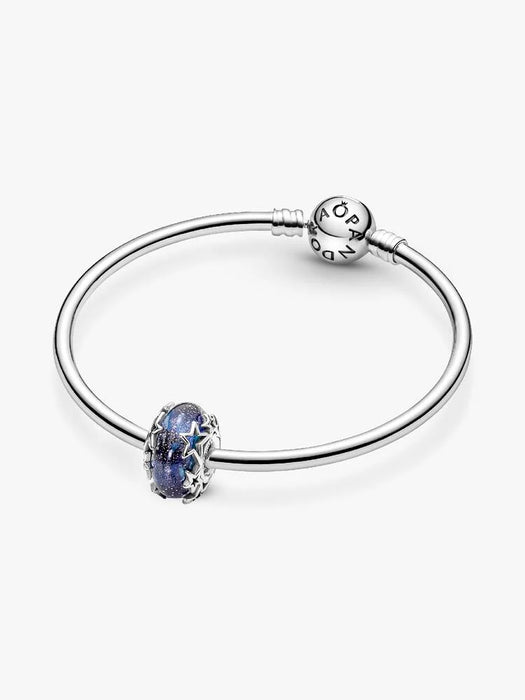 Pandora Galaxy Blue & Star Murano Charm Sterling Silver