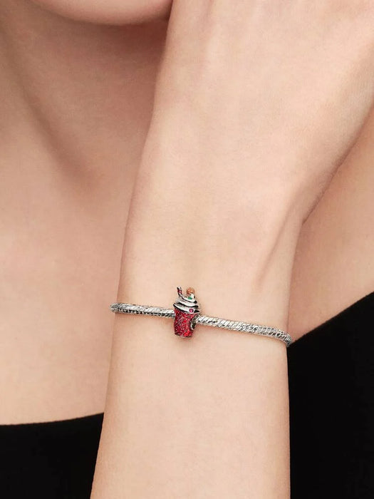 Pandora Gingerbread Drink Charm Sterling Silver