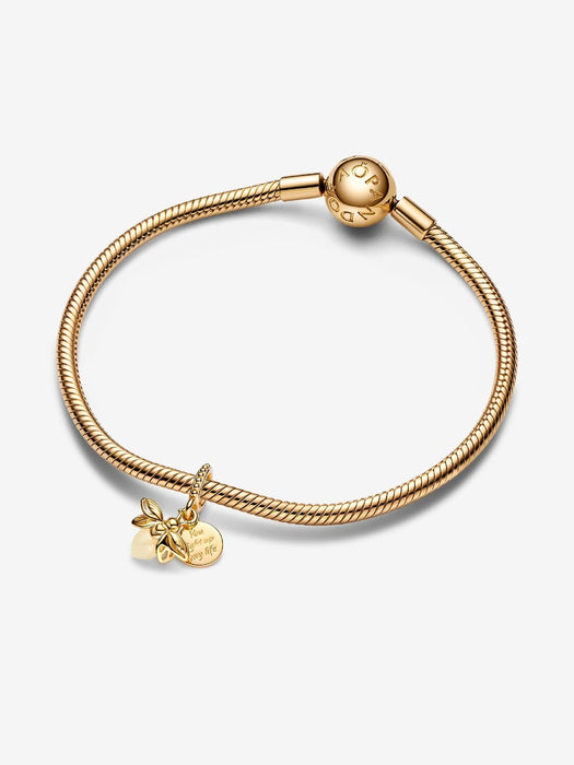 Pandora Glow-in-the-dark Firefly Dangle Gold Charm
