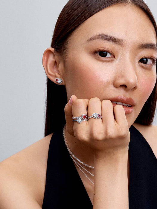 Pandora Halo Hearts Ring Sterling Silver