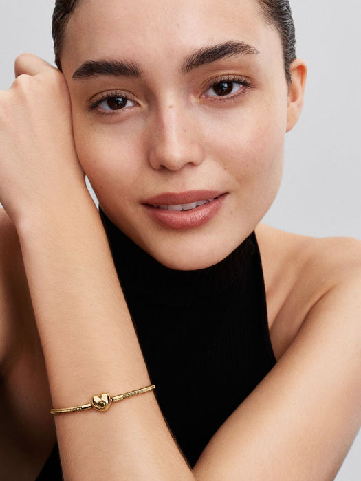 Pandora Heart Clasp Snake Chain Bracelet