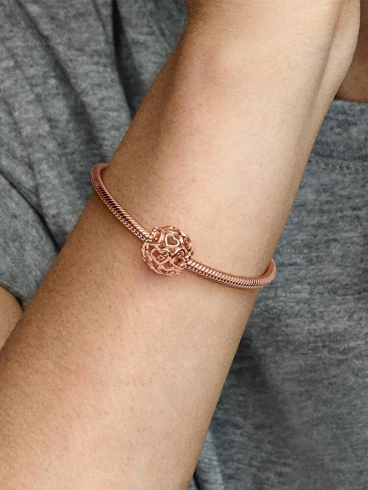Pandora Hearts All Over Charm 14k Rose Gold