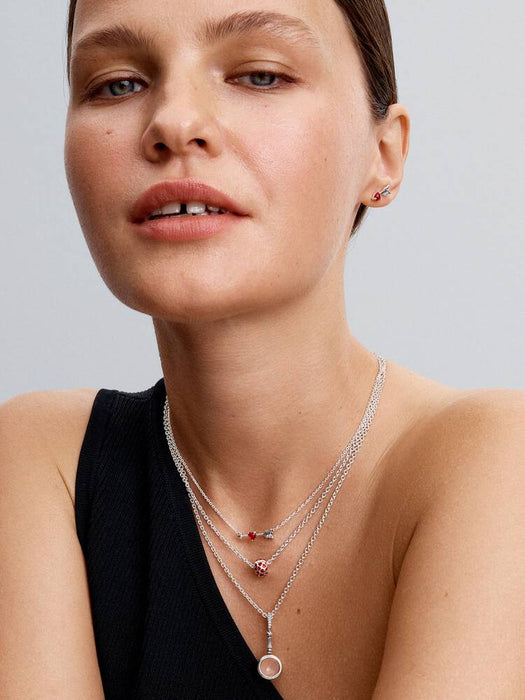 Pandora Hearts Round Clip Charm Sterling Silver