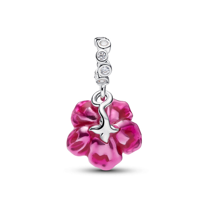 Pandora Hibiscus Dangle Charm Sterling silver