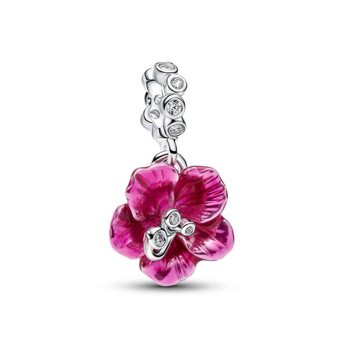 Pandora Hibiscus Dangle Charm Sterling silver
