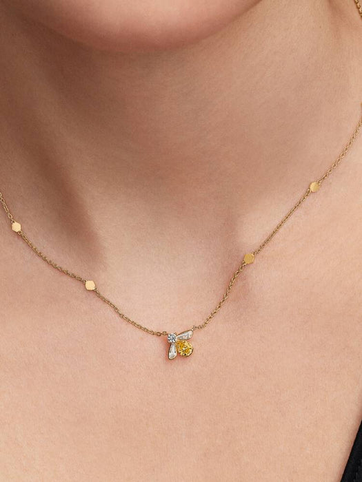 Pandora Honey Bee Pendant Necklace 14k Gold Plating