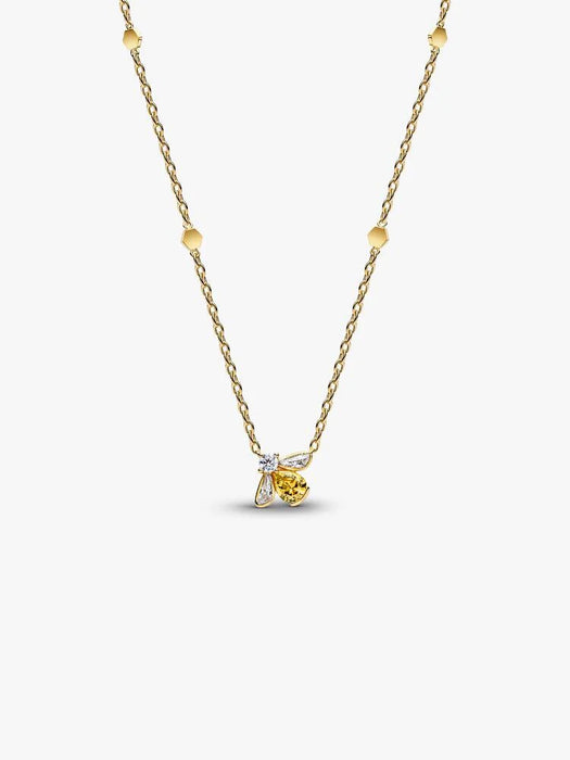Pandora Honey Bee Pendant Necklace 14k Gold Plating