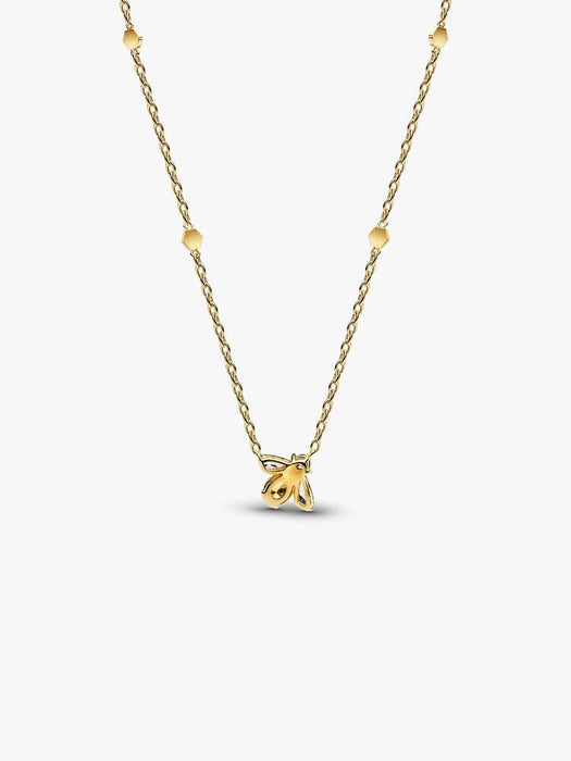 Pandora Honey Bee Pendant Necklace 14k Gold Plating