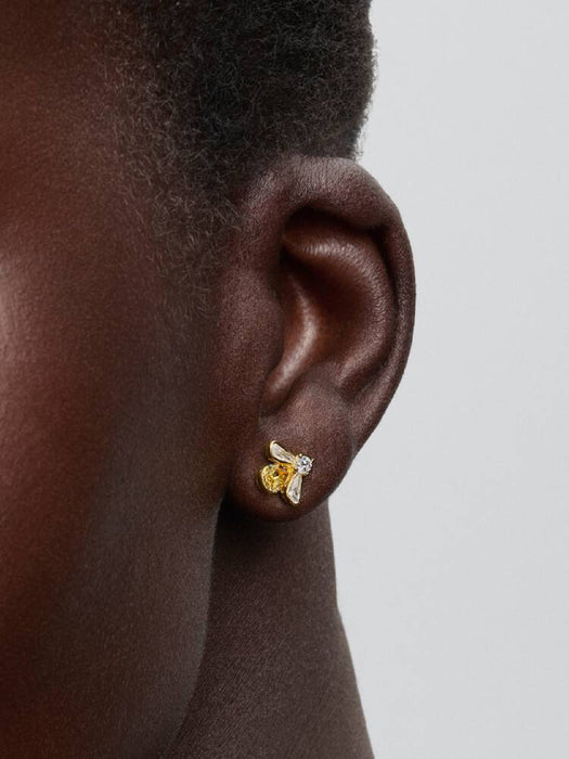 Pandora Honey Bee Stud Earrings 14k Gold Plating