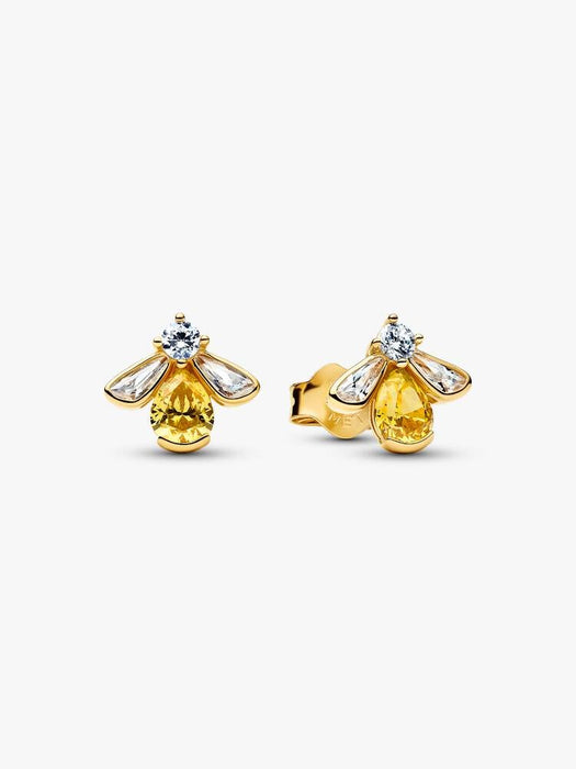 Pandora Honey Bee Stud Earrings 14k Gold Plating