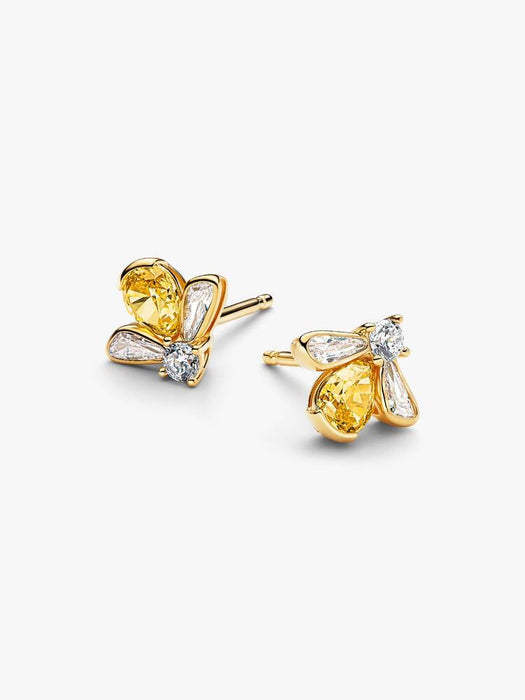 Pandora Honey Bee Stud Earrings 14k Gold Plating