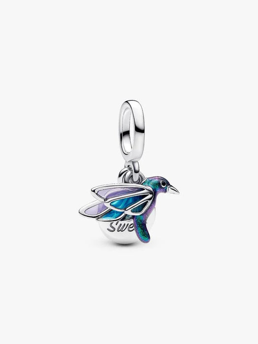 Pandora  Hummingbird Double Dangle Charm Sterling Silver