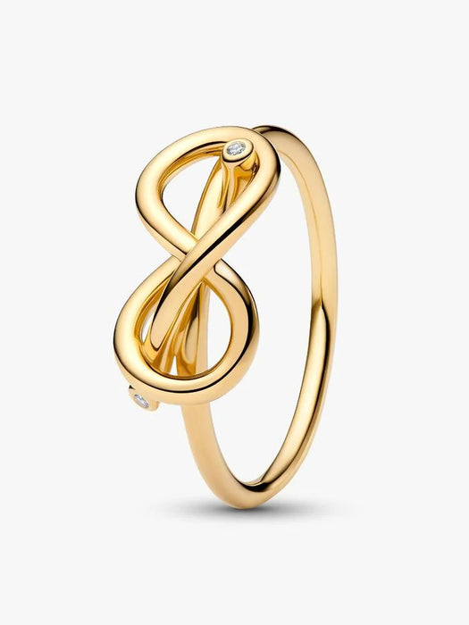 Pandora Infinity Knot Ring 14k Gold Plating
