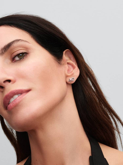 Pandora Infinity Knot Stud Earrings Sterling Silver