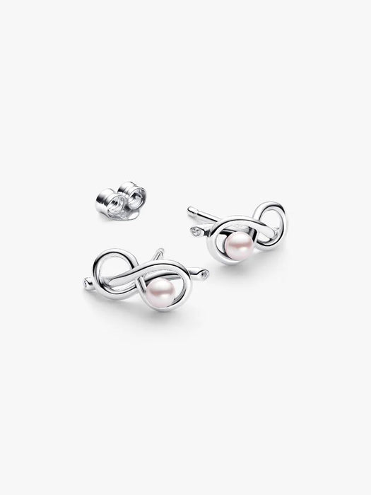 Pandora Infinity Knot Stud Earrings Sterling Silver