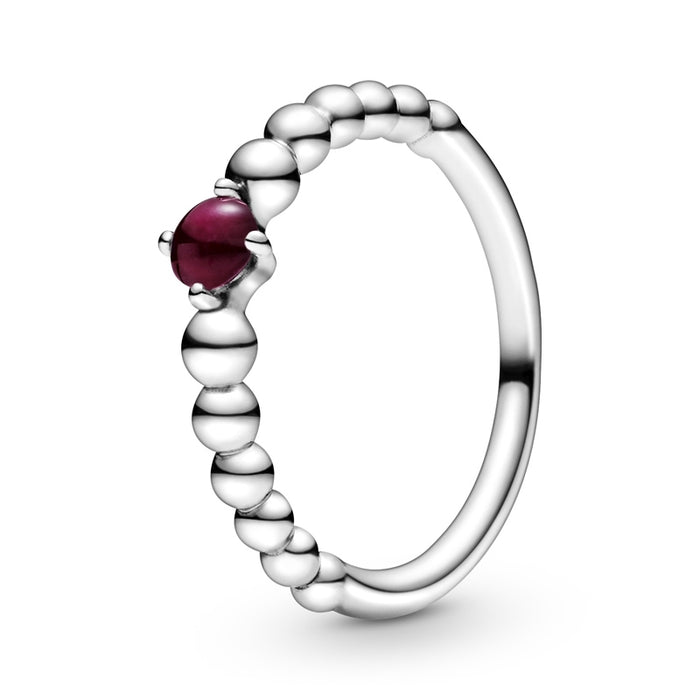 Pandora January Birthstone Beaded Ring Sterling Silver