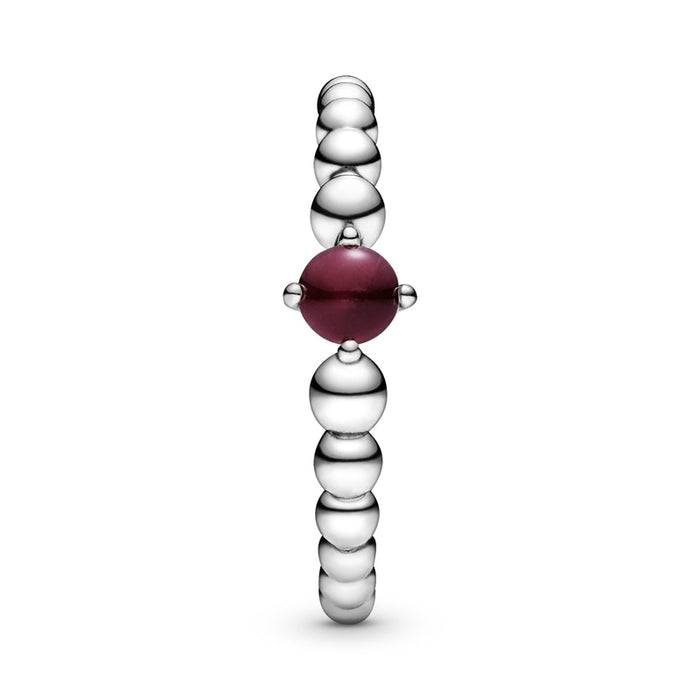 Pandora January Birthstone Beaded Ring Sterling Silver