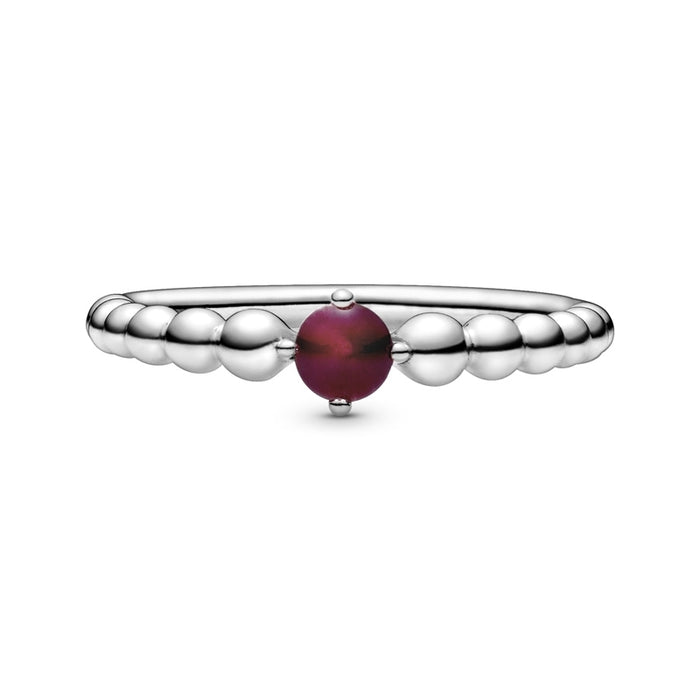 Pandora January Birthstone Beaded Ring Sterling Silver