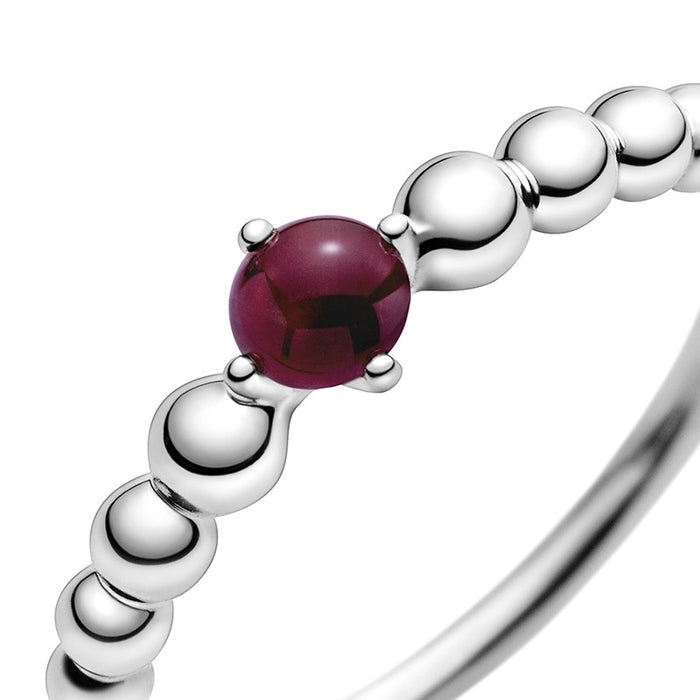 Pandora January Birthstone Beaded Ring Sterling Silver