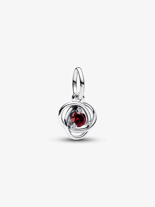 Pandora January Eternity Circle Dangle Charm Sterling Silver