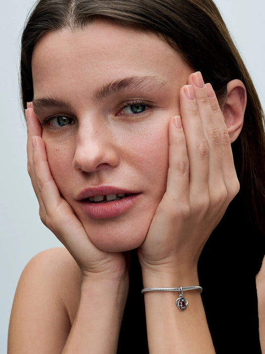 Pandora January Eternity Circle Dangle Charm Sterling Silver