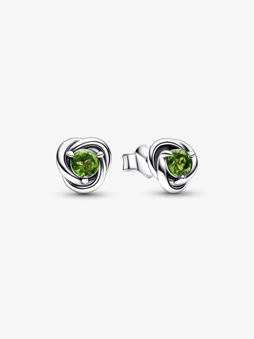 Pandora August Birthstone Eternity Circle Stud Earrings Sterling Silver