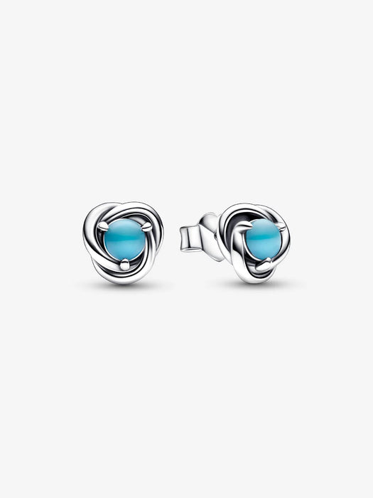 Pandora December Birthstone Eternity Circle Stud Earrings Sterling Silver