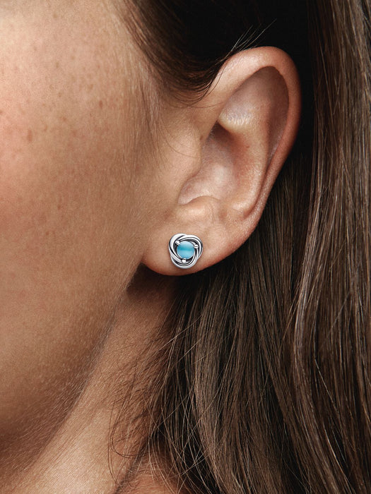Pandora December Birthstone Eternity Circle Stud Earrings Sterling Silver