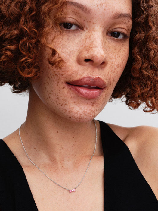 Pandora Bow Pendant Necklace Sterling Silver